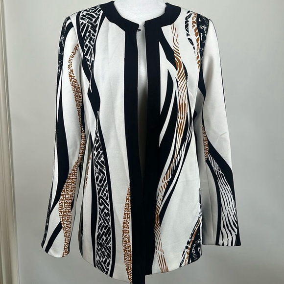 Dennis Basso Printed Luxe Crepe Jacket Size 4 NWOT - Picture 1 of 13